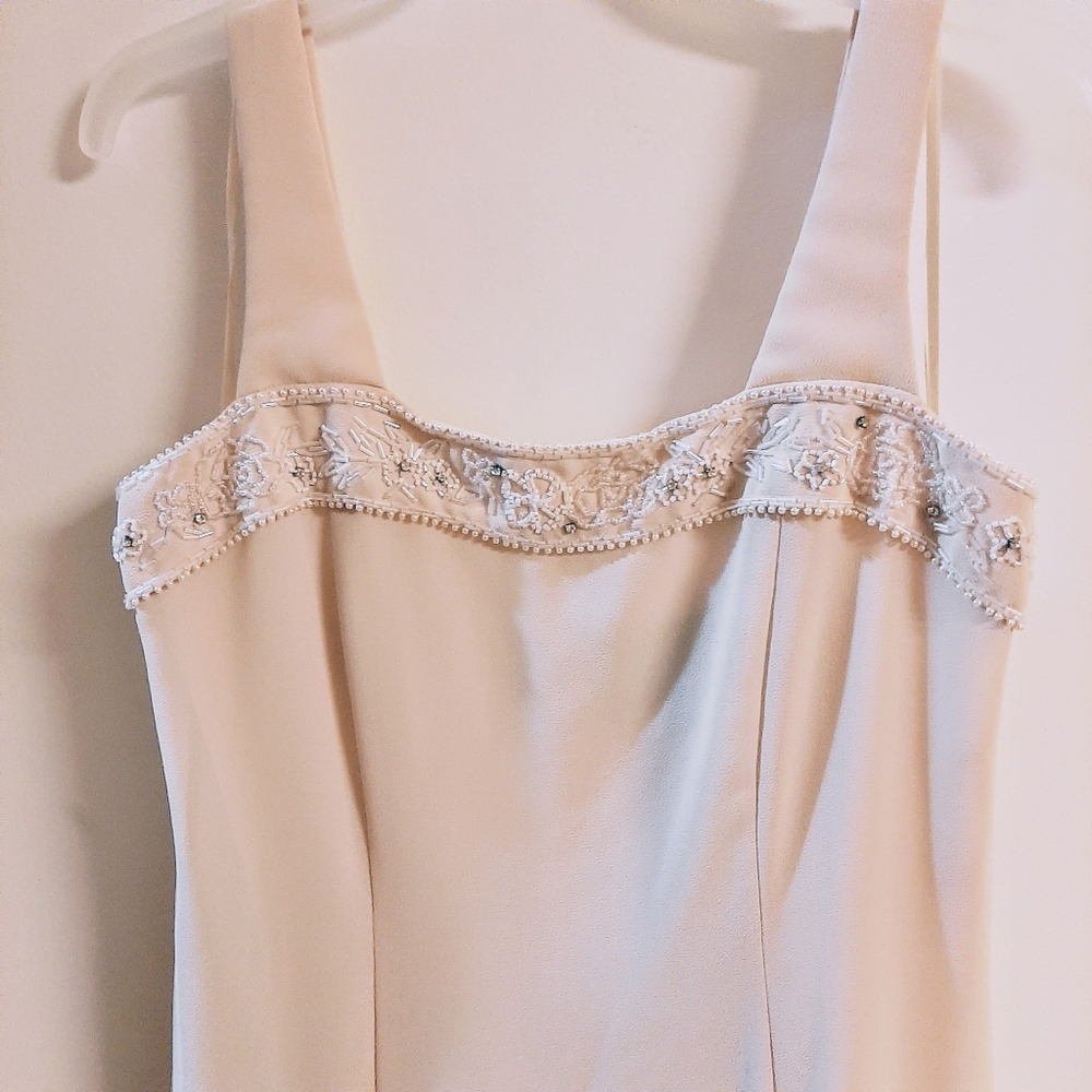 VINTAGE MARSONI BEADED SLEEVELESS EVENING DRESS